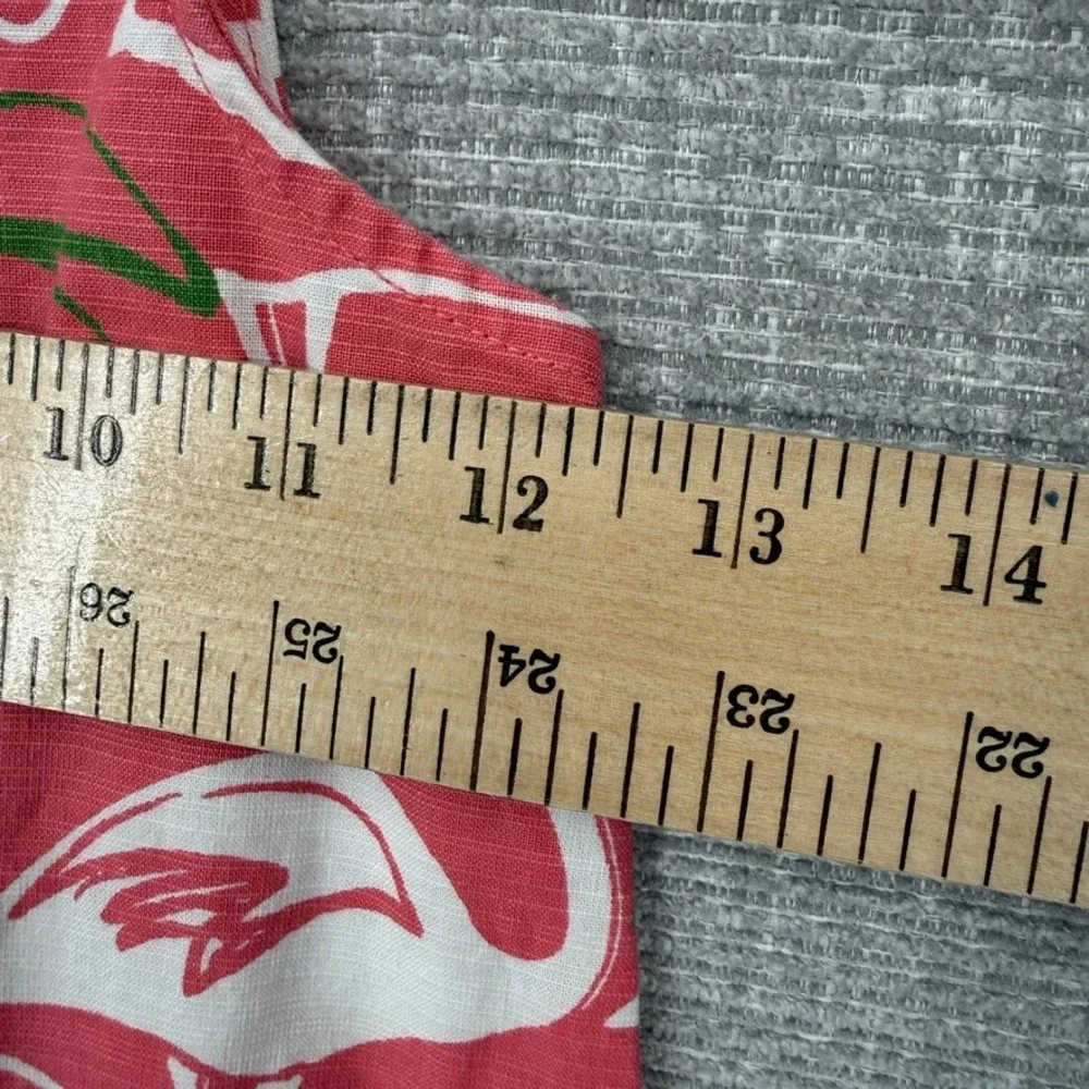 Vintage‎ Gymboree Flamingo Dress Kids Size 6 Pink Palm Tree Cotton Boho